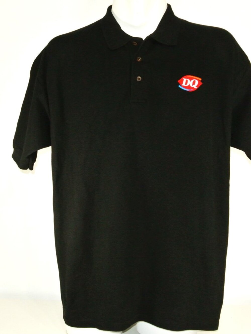 DAIRY QUEEN Ice Cream Fast Food Employee Uniform Polo Shirt Black Size S Small